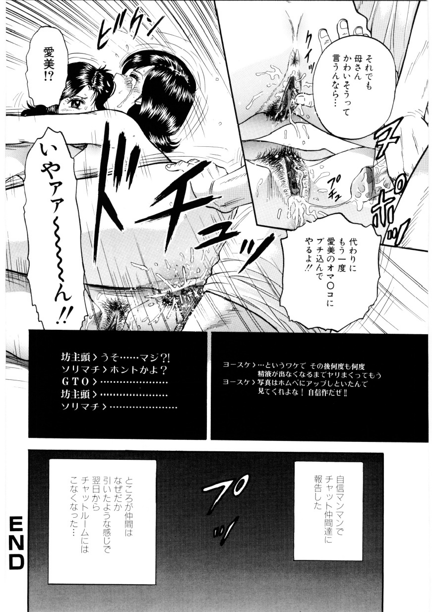 【エロ漫画】【エロ漫画】チャット仲間の影響で母親と妹を睡眠薬で眠らせて足マンやフェラチオさせてハメ撮りしながらヤリタイ放題！二人を重ねて拘束して近親相姦で連発中出ししちゃう！【近石まさし：相姦コレクション】