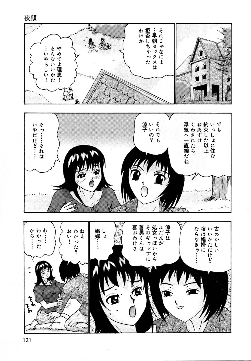 【エロ漫画】【エロ漫画】ショタを誘惑しちゃう淫乱お姉さん…押し倒されてクンニされ生ハメ中出しセックスで絶頂アクメ堕ちしちゃう【矢来あきら：夜顔】