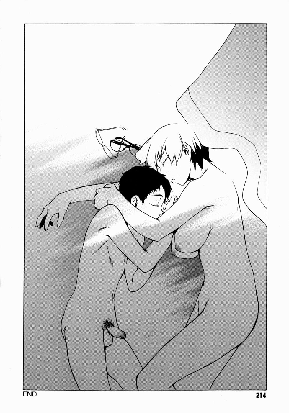 【エロ漫画】【エロ漫画】全裸になって誘惑しちゃう巨乳JKの眼鏡っ子女子校生…手コキやパイズリやフェラチオで顔射ぶっかけや、やクンニからアナルファックから３P２穴中出し和姦セックス【竹村雪秀：BAND OF BROTHERS】