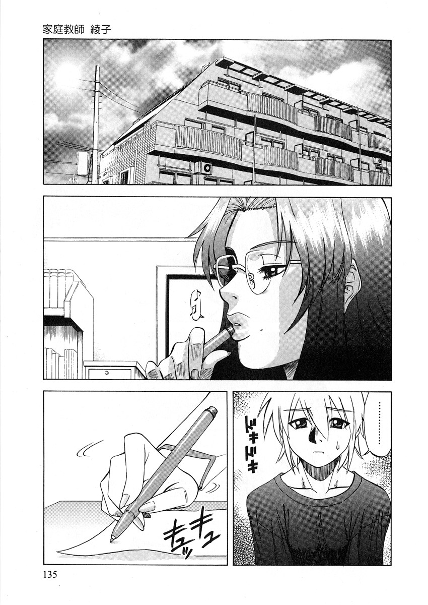 【エロ漫画】【エロ漫画】生徒を誘惑しちゃう巨乳の女教師…パイズリフェラで生ハメ中出しイチャラブセックスしちゃう【市川和彦：家庭教師 綾子】